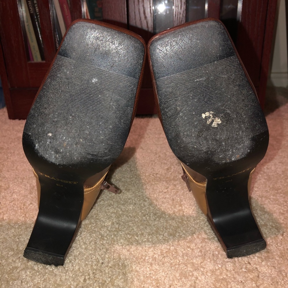 ‘70s Mod Color-Block Square-Toe Leather Boot Heels - Picture 14 of 15